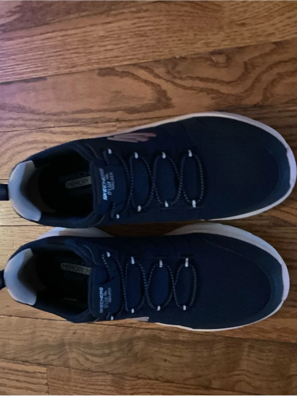 Skechers D'Lux Walker sneakers in navy and pink Sz 8.5